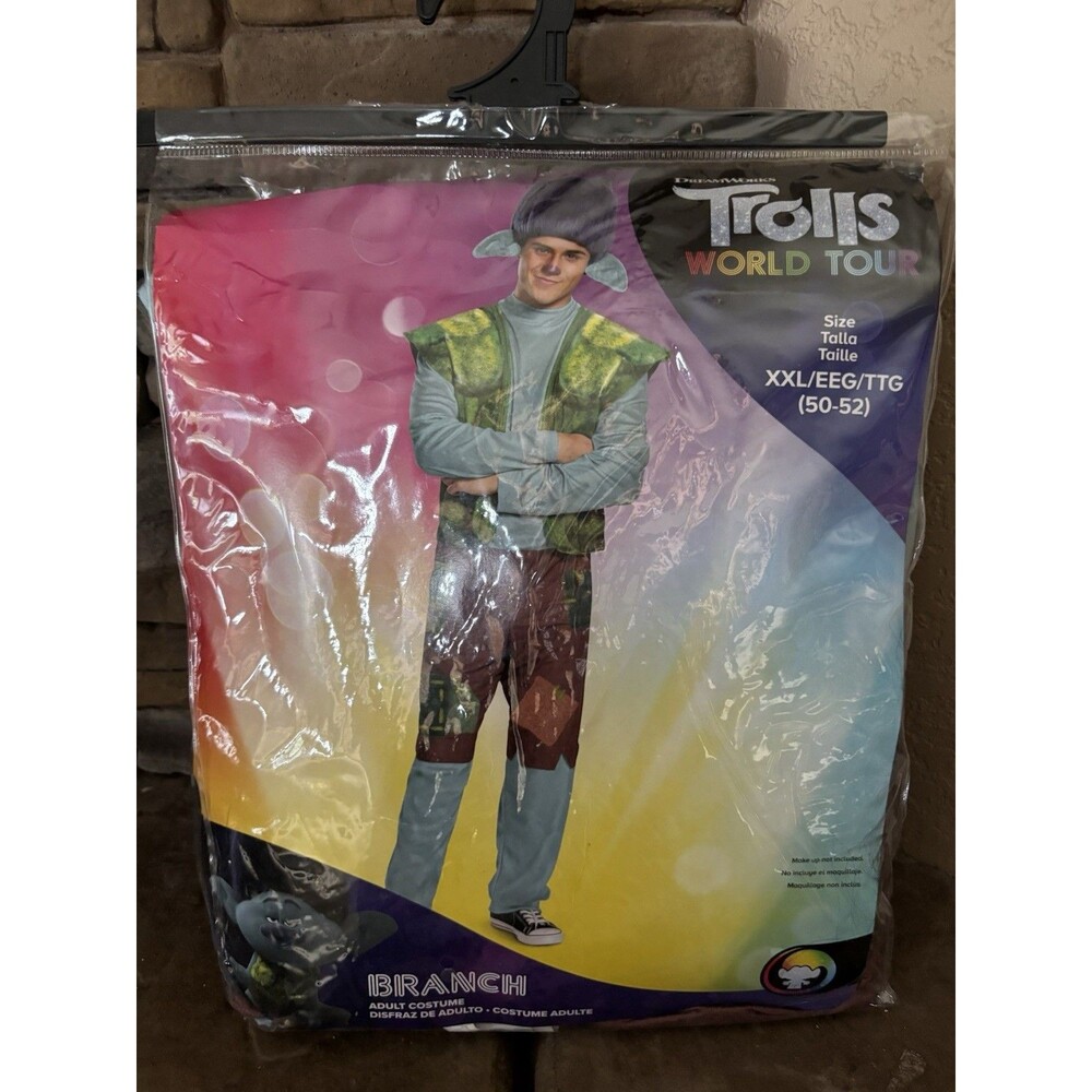 Disguise Branch TRolls movie 2 adult Costume Size Xxl New!